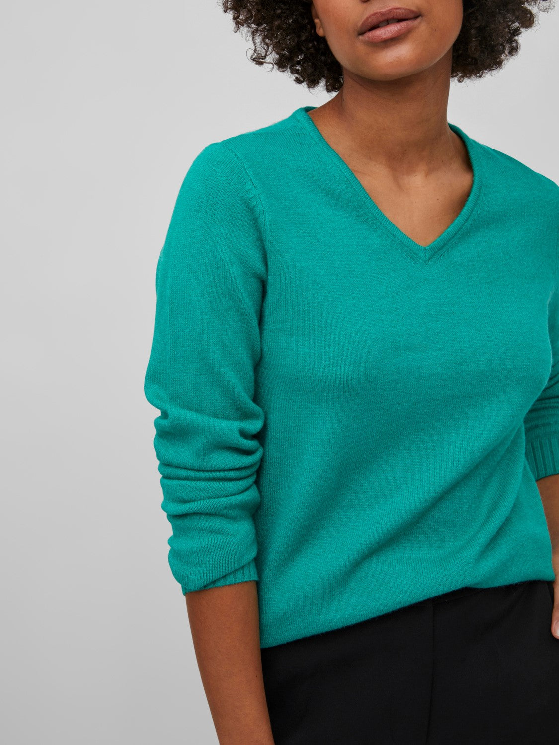 Miela V-Neck Jumper (Alhambra DARK MELANGE)