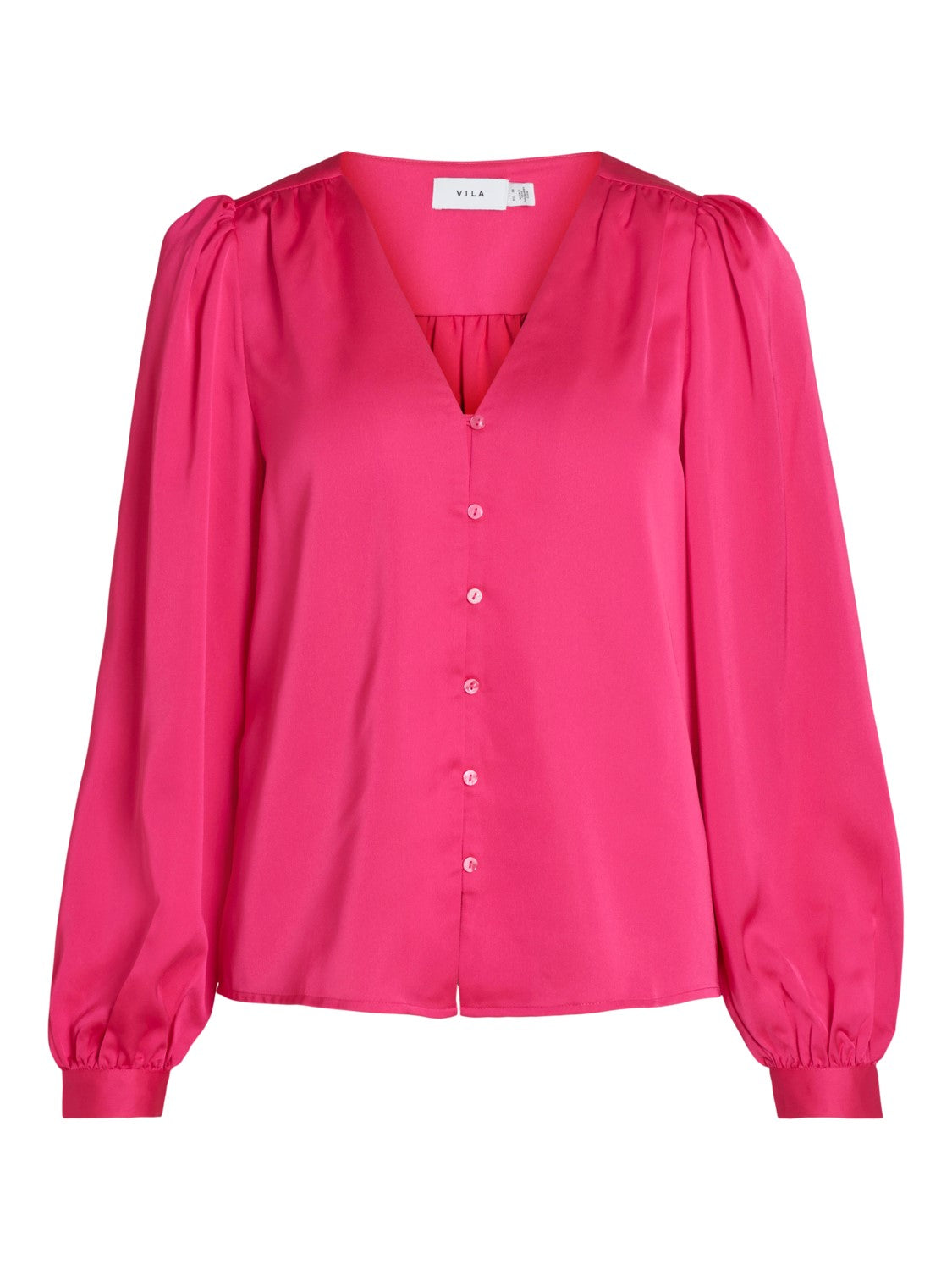 Viellette V-Neck Shirt (Pink Yarrow)